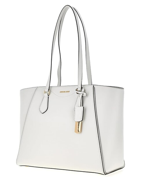 TARYN sac cabas bandouli&egrave;re en cuir blanc - Sacs pour Femme
