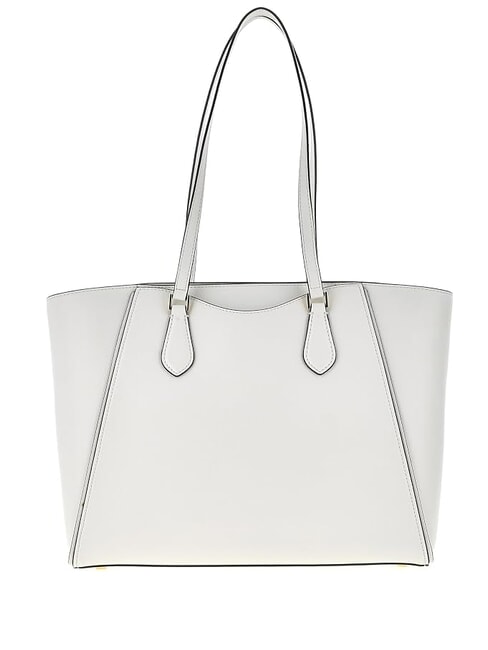 TARYN sac cabas bandouli&egrave;re en cuir blanc - Sacs pour Femme