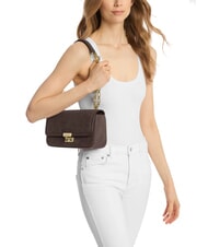 MICHAEL KORS SLOAN Sac bandouli&egrave;re en cuir chocolat - Sacs pour Femme - 2