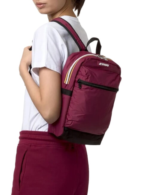 MID LAON Sac &agrave; dos en nylon d&eacute;perlant rouge dk - Sacs &agrave; dos pour l'&Eacute;cole & les Loisirs
