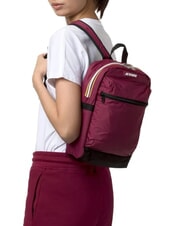 KWAY MID LAON Sac &agrave; dos en nylon d&eacute;perlant rouge dk - Sacs &agrave; dos pour l'&Eacute;cole & les Loisirs - 2
