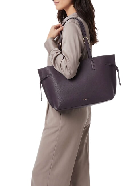AVA Sac cabas moyen en cuir floraison hivernale + coton g int. - Sacs pour Femme