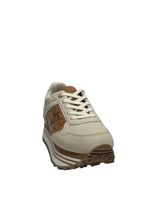 GEO Baskets blanc cass&eacute;/beige g&eacute;o - Chaussures Femme
