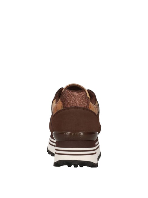 GEO baskets montantes marron fonc&eacute;/beige g&eacute;om&eacute;trique - Chaussures Femme