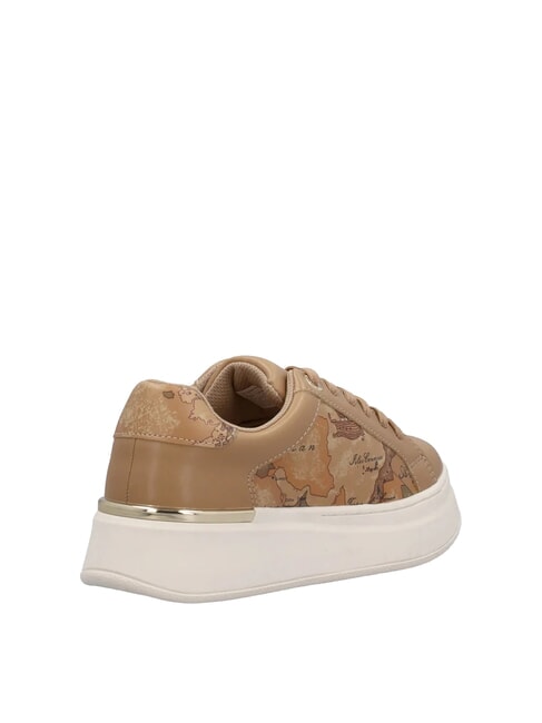 GEO Baskets orn&eacute;es de bijoux noisette/beige g&eacute;om&eacute;trique - Chaussures Femme
