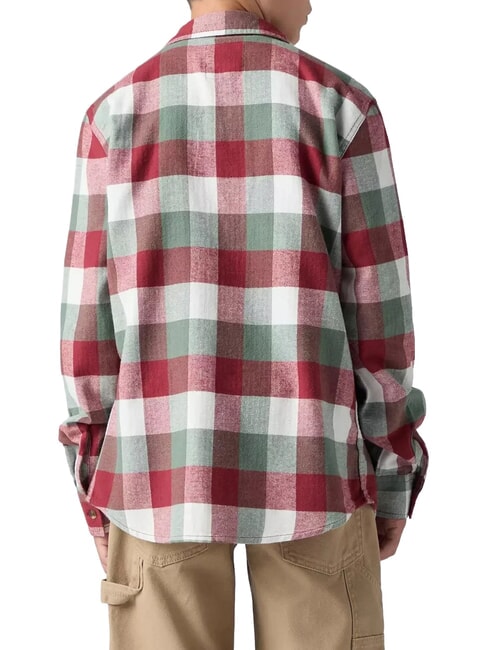 BUFFALO chemise en flanelle &agrave; manches longues poire rouge - chemises pour enfants