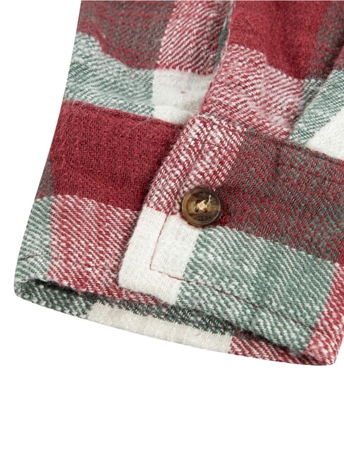 BUFFALO chemise en flanelle &agrave; manches longues poire rouge - chemises pour enfants