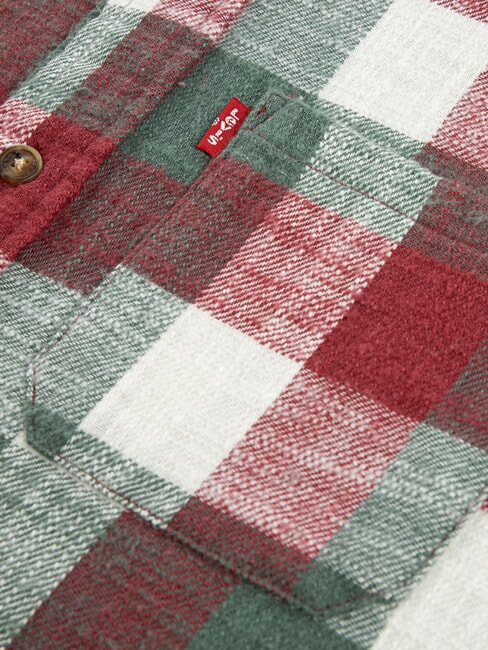 BUFFALO chemise en flanelle &agrave; manches longues poire rouge - chemises pour enfants