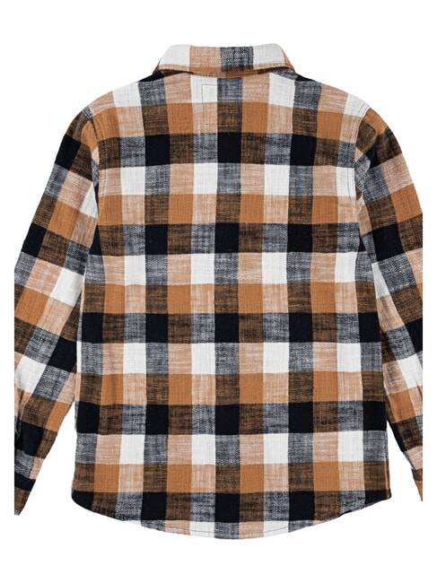 BUFFALO chemise en flanelle &agrave; manches longues noir de jais - chemises pour enfants