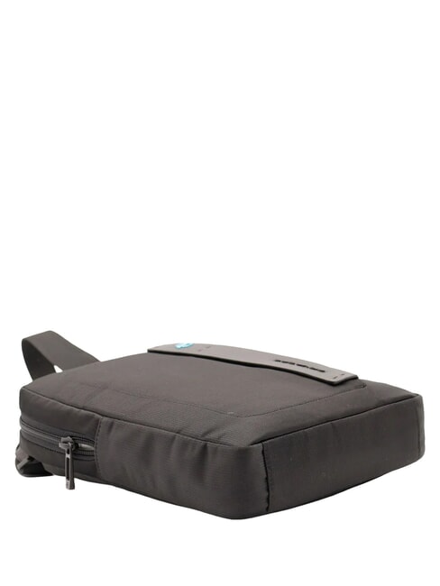 P16 Sac en cuir mixte, support pour iPad CHEVRON / NOIR - Sacs en Bandouli&egrave;res pour Homme