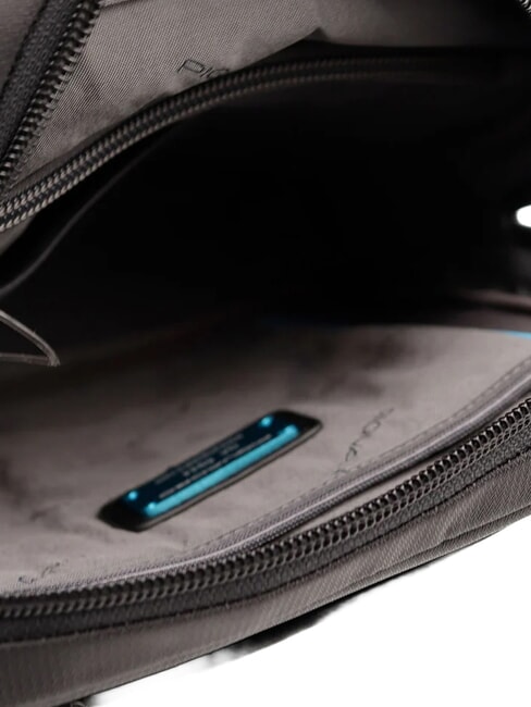 P16 Sac en cuir mixte, support pour iPad CHEVRON / NOIR - Sacs en Bandouli&egrave;res pour Homme