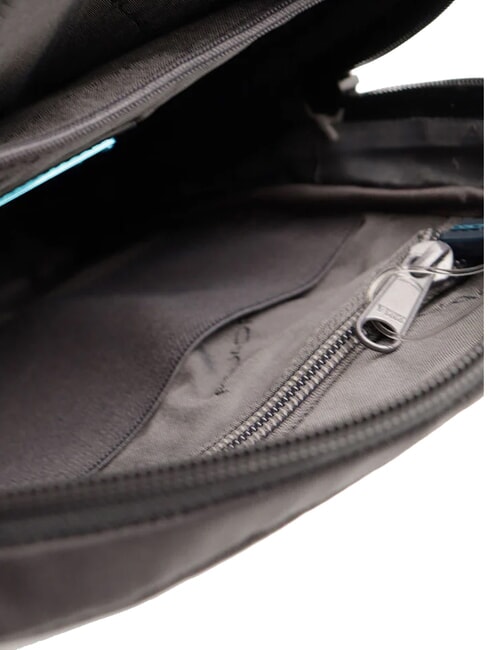 P16 Sac en cuir mixte, support pour iPad CHEVRON / NOIR - Sacs en Bandouli&egrave;res pour Homme