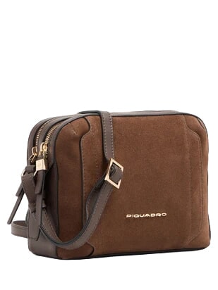 CIRCLE sac d'&eacute;paule daim noyer fonc&eacute; - Sacs pour Femme