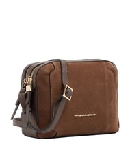 PIQUADRO CIRCLE sac d'&eacute;paule daim noyer fonc&eacute; - Sacs pour Femme - 2