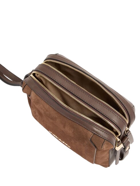 CIRCLE sac d'&eacute;paule daim noyer fonc&eacute; - Sacs pour Femme