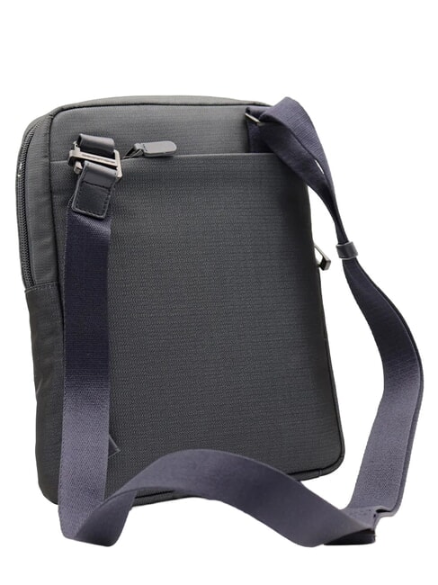 P16 Sac en cuir mixte, support pour iPad chevron bleu - Sacs en Bandouli&egrave;res pour Homme