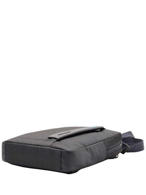 P16 Sac en cuir mixte, support pour iPad chevron bleu - Sacs en Bandouli&egrave;res pour Homme
