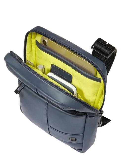 WOLLEM Sac en tissu caoutchout&eacute; bleu - Sacs en Bandouli&egrave;res pour Homme