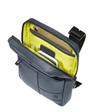 PIQUADRO WOLLEM Sac en tissu caoutchout&eacute; bleu - Sacs en Bandouli&egrave;res pour Homme - 3