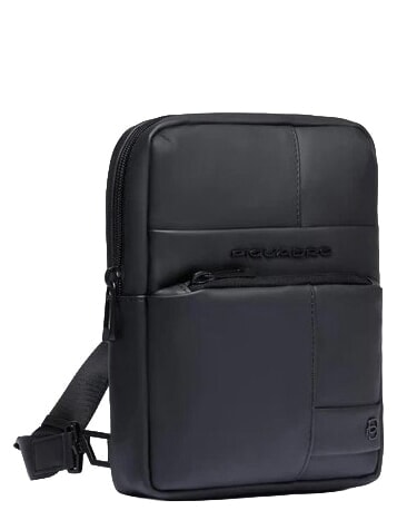 WOLLEM Sac en tissu caoutchout&eacute; Noir - Sacs en Bandouli&egrave;res pour Homme