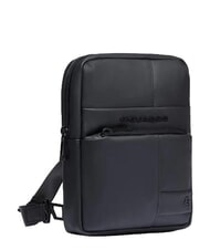PIQUADRO WOLLEM Sac en tissu caoutchout&eacute; Noir - Sacs en Bandouli&egrave;res pour Homme - 2