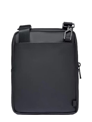 WOLLEM Sac en tissu caoutchout&eacute; Noir - Sacs en Bandouli&egrave;res pour Homme