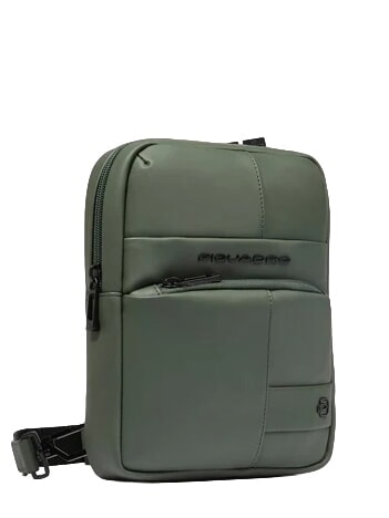 WOLLEM Sac en tissu caoutchout&eacute; VERT - Sacs en Bandouli&egrave;res pour Homme