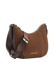 PIQUADRO CIRCLE Sac bandouli&egrave;re en cuir daim noyer fonc&eacute; - Sacs pour Femme - 2