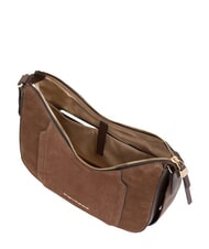 PIQUADRO CIRCLE Sac bandouli&egrave;re en cuir daim noyer fonc&eacute; - Sacs pour Femme - 4
