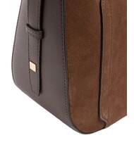 PIQUADRO CIRCLE Sac bandouli&egrave;re en cuir daim noyer fonc&eacute; - Sacs pour Femme - 5