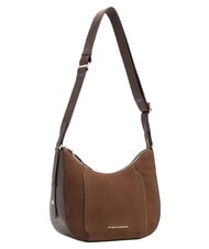 PIQUADRO CIRCLE Sac bandouli&egrave;re en cuir daim noyer fonc&eacute; - Sacs pour Femme - 6