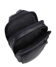 PIQUADRO CRONUS Sac &agrave; dos en cuir &agrave; une &eacute;paule bleu - Sacs &agrave; dos pour ordinateur portable - 3