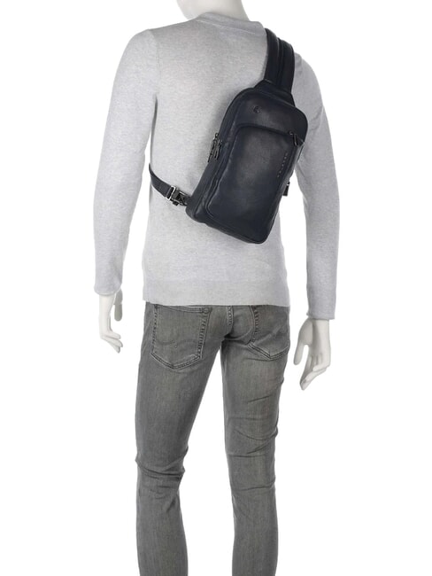 CRONUS Sac &agrave; dos en cuir &agrave; une &eacute;paule bleu - Sacs &agrave; dos pour ordinateur portable