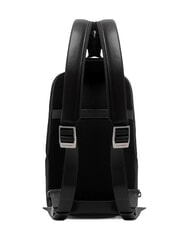 PIQUADRO VICTOR Sac &agrave; dos en cuir &agrave; une bandouli&egrave;re Noir - Sacs &agrave; dos pour ordinateur portable - 3