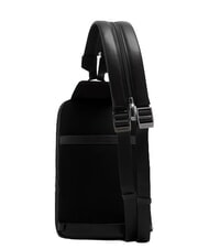 PIQUADRO VICTOR Sac &agrave; dos en cuir &agrave; une bandouli&egrave;re Noir - Sacs &agrave; dos pour ordinateur portable - 4