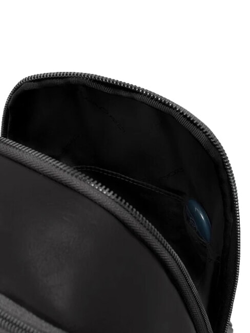 VICTOR Sac &agrave; dos en cuir &agrave; une bandouli&egrave;re Noir - Sacs &agrave; dos pour ordinateur portable