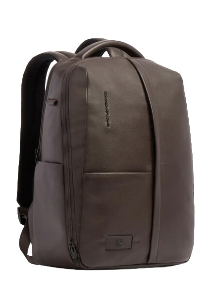 RUSSEL Sac &agrave; dos en cuir pour ordinateur portable 15,6" MORO - Sacs &agrave; dos pour ordinateur portable
