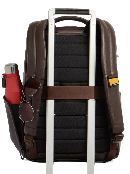 RUSSEL Sac &agrave; dos en cuir pour ordinateur portable 15,6" MORO - Sacs &agrave; dos pour ordinateur portable
