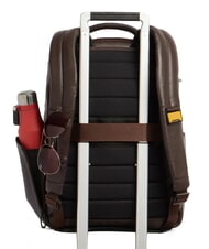PIQUADRO RUSSEL Sac &agrave; dos en cuir pour ordinateur portable 15,6" MORO - Sacs &agrave; dos pour ordinateur portable - 3