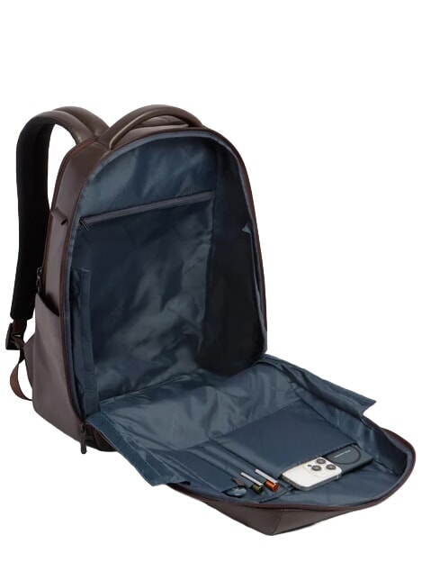RUSSEL Sac &agrave; dos en cuir pour ordinateur portable 15,6" MORO - Sacs &agrave; dos pour ordinateur portable