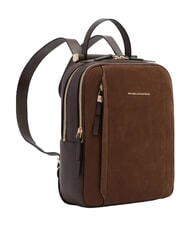 PIQUADRO CIRCLE Sac &agrave; dos en cuir daim noyer fonc&eacute; - Sacs pour Femme - 2