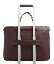 PIQUADRO CIRCLE Sacoche pour ordinateur portable 14" en cuir bordeaux/rose - Porte Documents Travail - 3