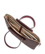 PIQUADRO CIRCLE Sacoche pour ordinateur portable 14" en cuir bordeaux/rose - Porte Documents Travail - 4