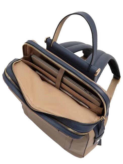 CIRCLE Sac &agrave; dos pour ordinateur portable 15,6 pouces gris tourterelle/bleu - Sacs pour Femme