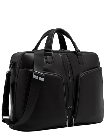 W143 &Eacute;tui en cuir pour ordinateur portable 15,6 pouces Noir - Porte Documents Travail