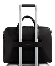 PIQUADRO W143 &Eacute;tui en cuir pour ordinateur portable 15,6 pouces Noir - Porte Documents Travail - 3