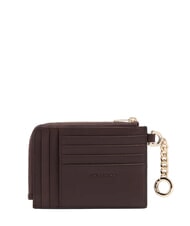 PIQUADRO CIRCLE Porte-cartes / porte-cl&eacute;s en cuir bordeaux/rose - Portefeuilles Homme - 2