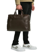 PIQUADRO PAN  Porte-documents en cuir pour ordinateur portable 15,6" MORO - Porte Documents Travail - 5