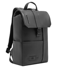 PIQUADRO RUSSEL Sac &agrave; dos pour ordinateur portable 14 pouces avec rabat Noir - Sacs &agrave; dos pour l'&Eacute;cole & les Loisirs - 2