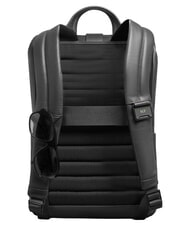 PIQUADRO RUSSEL Sac &agrave; dos pour ordinateur portable 14 pouces avec rabat Noir - Sacs &agrave; dos pour l'&Eacute;cole & les Loisirs - 3